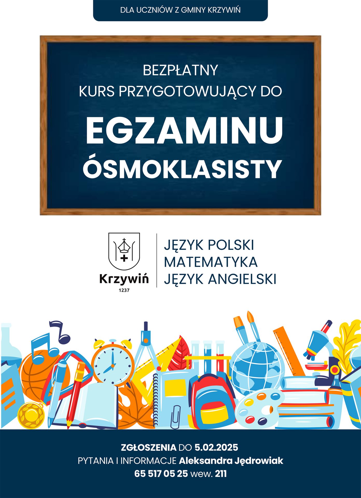 Nieodpłatny kurs dla ósmoklasistów